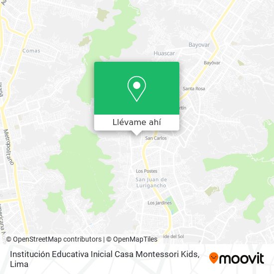 Mapa de Institución Educativa Inicial Casa Montessori Kids