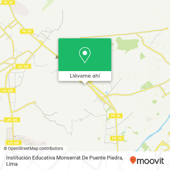 Mapa de Institución Educativa Monserrat De Puente Piedra