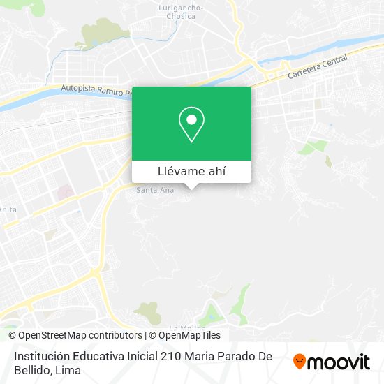 Mapa de Institución Educativa Inicial 210 Maria Parado De Bellido