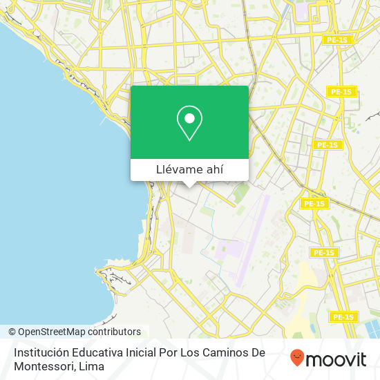 Mapa de Institución Educativa Inicial Por Los Caminos De Montessori