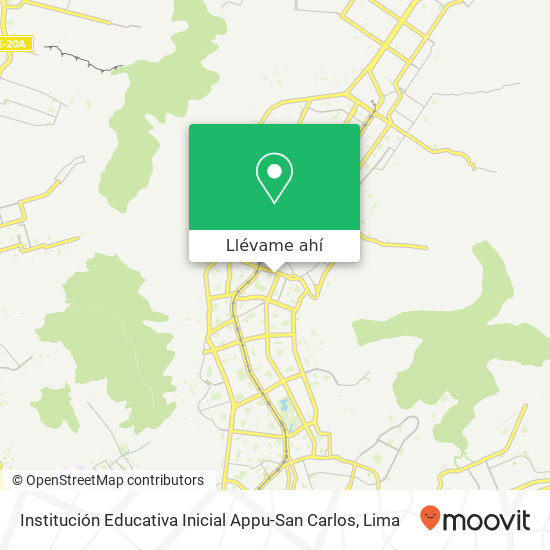 Mapa de Institución Educativa Inicial Appu-San Carlos