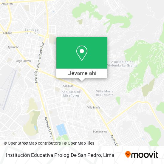 Mapa de Institución Educativa Prolog De San Pedro