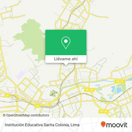Mapa de Institución Educativa Sarita Colonia
