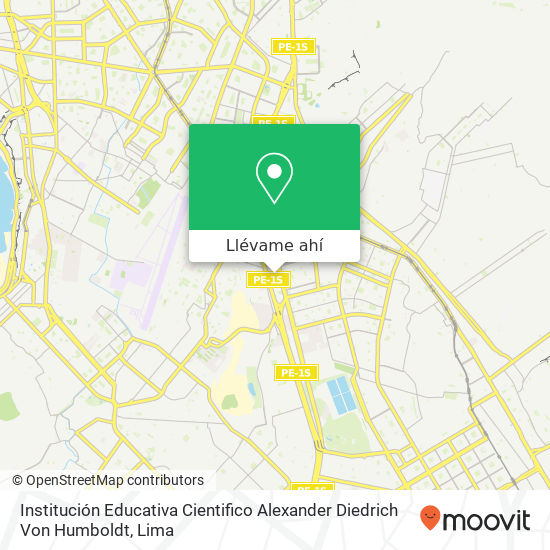Mapa de Institución Educativa Cientifico Alexander Diedrich Von Humboldt