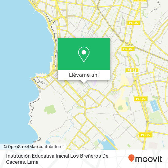 Mapa de Institución Educativa Inicial Los Breñeros De Caceres