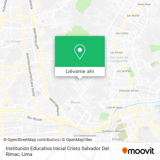 Mapa de Institución Educativa Inicial Cristo Salvador Del Rimac
