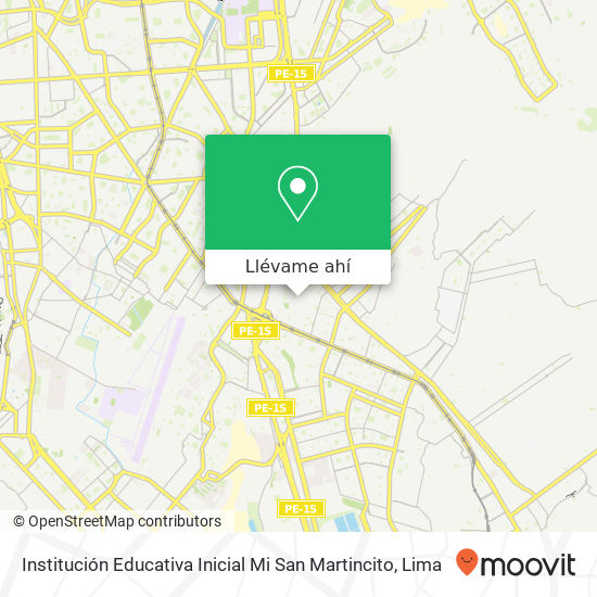 Mapa de Institución Educativa Inicial Mi San Martincito