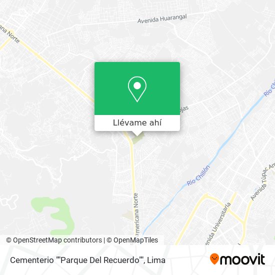 Mapa de Cementerio ""Parque Del Recuerdo""