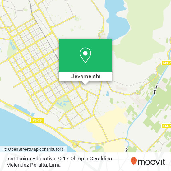 Mapa de Institución Educativa 7217 Olimpia Geraldina Melendez Peralta