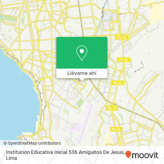 Mapa de Institución Educativa Inicial 536 Amiguitos De Jesus