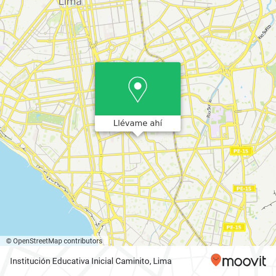 Mapa de Institución Educativa Inicial Caminito