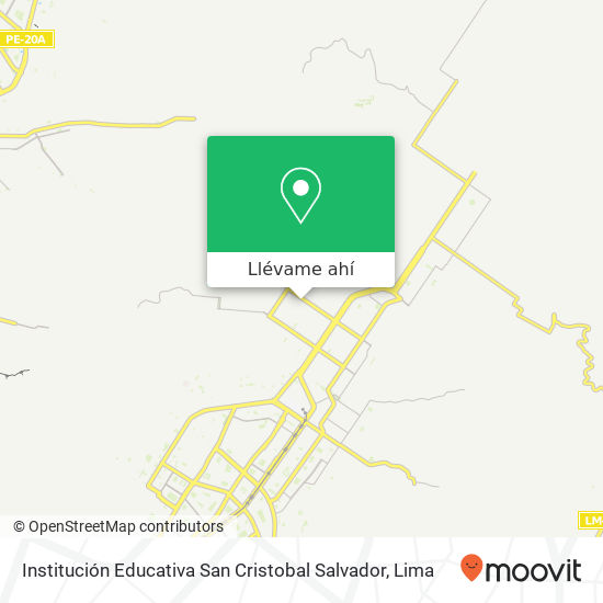 Mapa de Institución Educativa San Cristobal Salvador