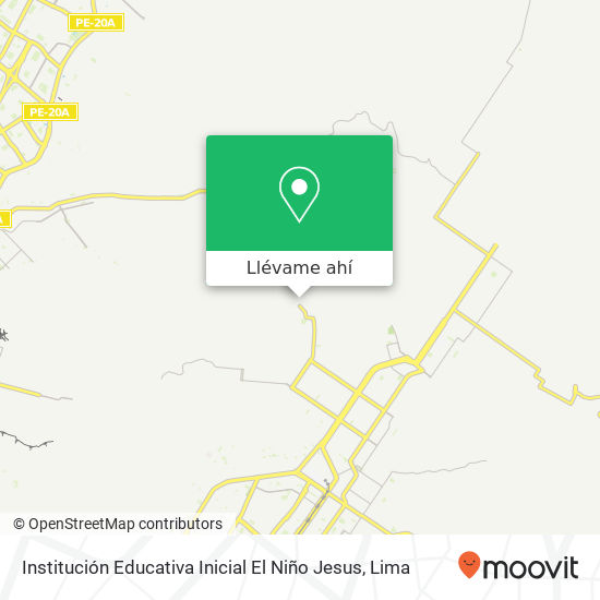 Mapa de Institución Educativa Inicial El Niño Jesus