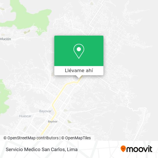Mapa de Servicio Medico San Carlos