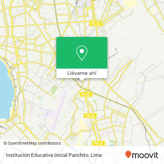 Mapa de Institución Educativa Inicial Panchito