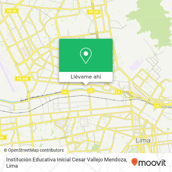 Mapa de Institución Educativa Inicial Cesar Vallejo Mendoza