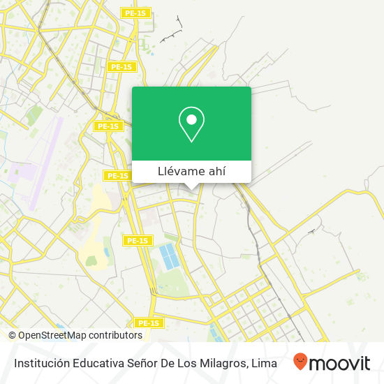 Mapa de Institución Educativa Señor De Los Milagros
