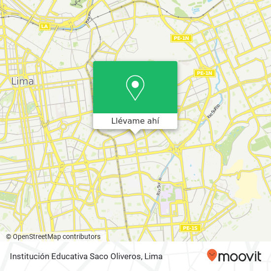 Mapa de Institución Educativa Saco Oliveros