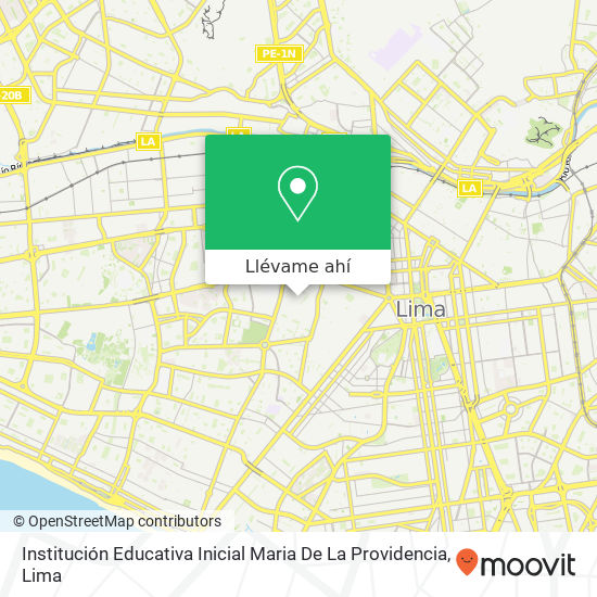 Mapa de Institución Educativa Inicial Maria De La Providencia