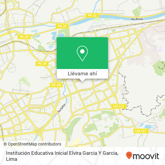 Mapa de Institución Educativa Inicial Elvira Garcia Y Garcia