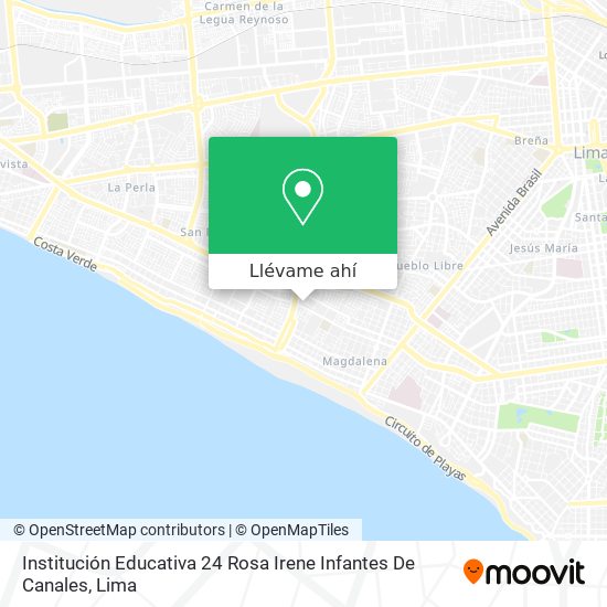 Mapa de Institución Educativa 24 Rosa Irene Infantes De Canales