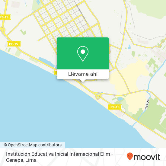 Mapa de Institución Educativa Inicial Internacional Elim - Cenepa