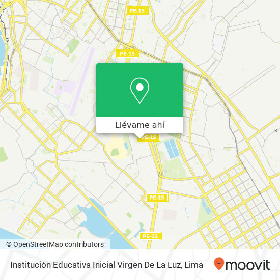 Mapa de Institución Educativa Inicial Virgen De La Luz
