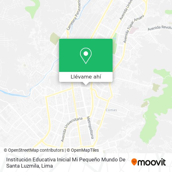 Mapa de Institución Educativa Inicial Mi Pequeño Mundo De Santa Luzmila