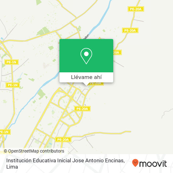 Mapa de Institución Educativa Inicial Jose Antonio Encinas