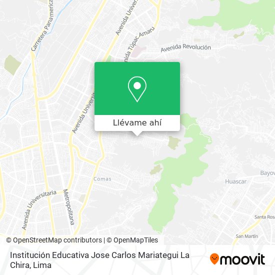 Mapa de Institución Educativa Jose Carlos Mariategui La Chira