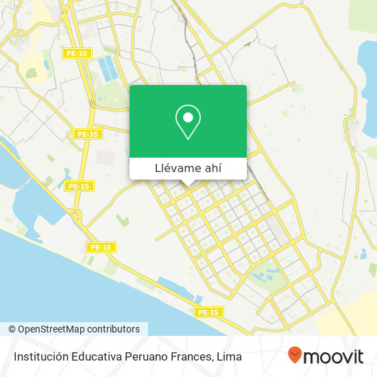 Mapa de Institución Educativa Peruano Frances