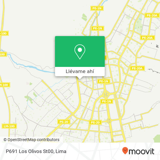 Mapa de P691 Los Olivos St00