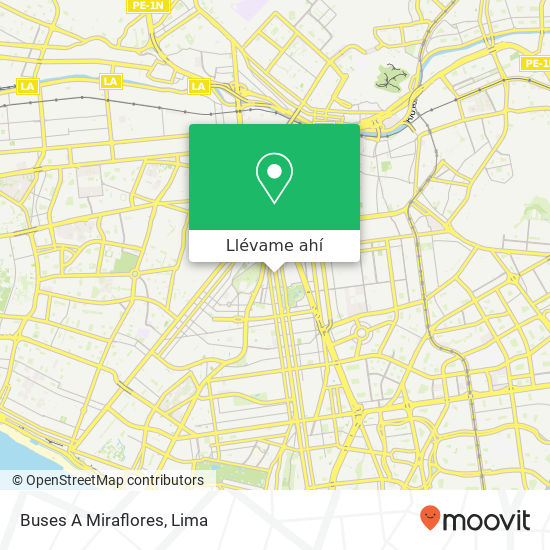 Mapa de Buses A Miraflores