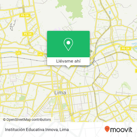 Mapa de Institución Educativa Innova