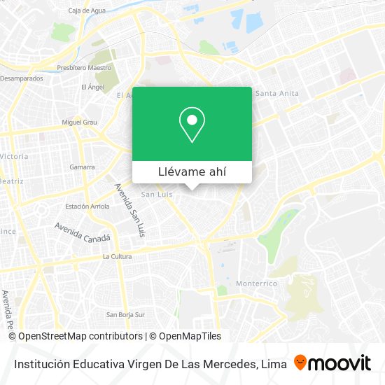 Mapa de Institución Educativa Virgen De Las Mercedes