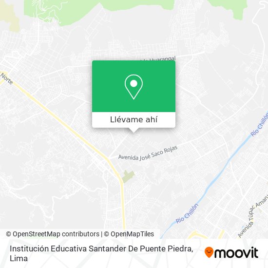 Mapa de Institución Educativa Santander De Puente Piedra