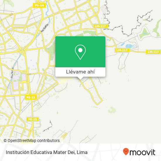 Mapa de Institución Educativa Mater Dei