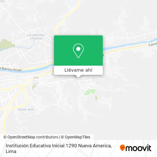 Mapa de Institución Educativa Inicial 1290 Nueva America