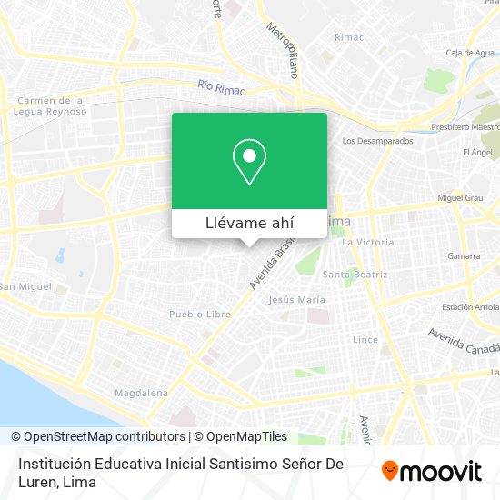 Mapa de Institución Educativa Inicial Santisimo Señor De Luren