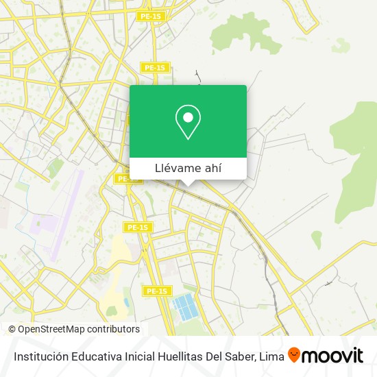 Mapa de Institución Educativa Inicial Huellitas Del Saber