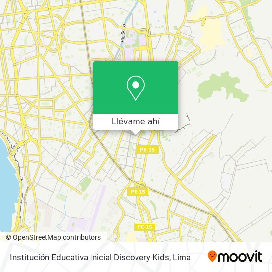 Mapa de Institución Educativa Inicial Discovery Kids
