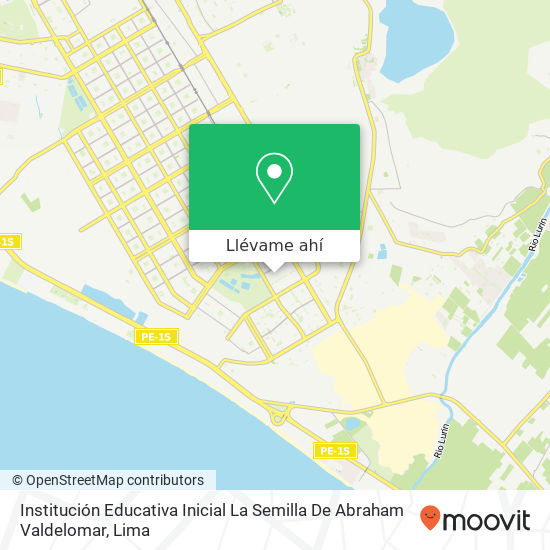 Mapa de Institución Educativa Inicial La Semilla De Abraham Valdelomar