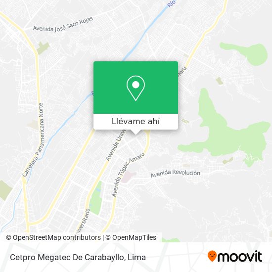 Mapa de Cetpro Megatec De Carabayllo
