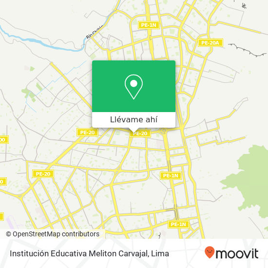 Mapa de Institución Educativa Meliton Carvajal