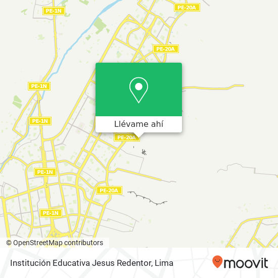Mapa de Institución Educativa Jesus Redentor