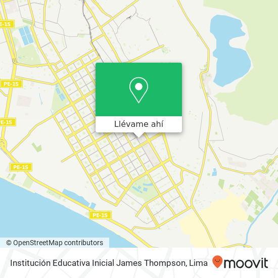 Mapa de Institución Educativa Inicial James Thompson