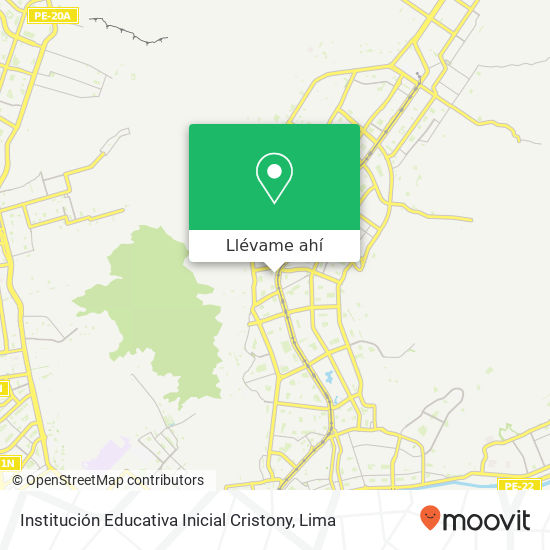Mapa de Institución Educativa Inicial Cristony