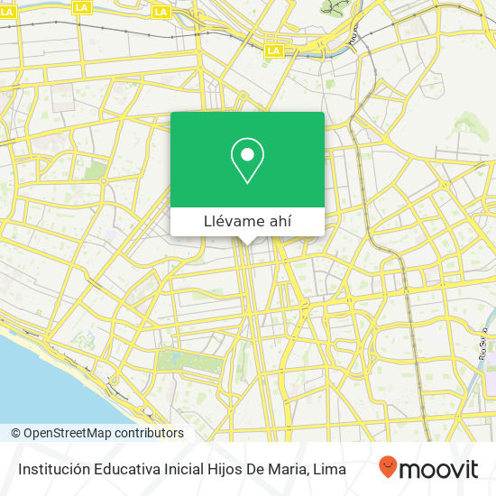 Mapa de Institución Educativa Inicial Hijos De Maria