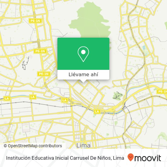 Mapa de Institución Educativa Inicial Carrusel De Niños