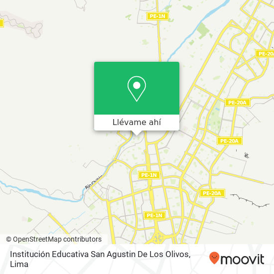 Mapa de Institución Educativa San Agustin De Los Olivos